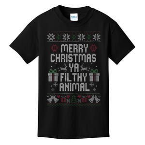 Merry Christmas Animal Filthy Ya Xmas Pajama Kids T-Shirt