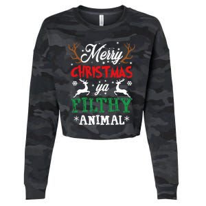 Merry Christmas Animal Filthy Ya Xmas Pajama Cropped Pullover Crew