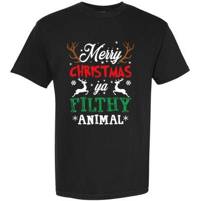 Merry Christmas Animal Filthy Ya Xmas Pajama Garment-Dyed Heavyweight T-Shirt