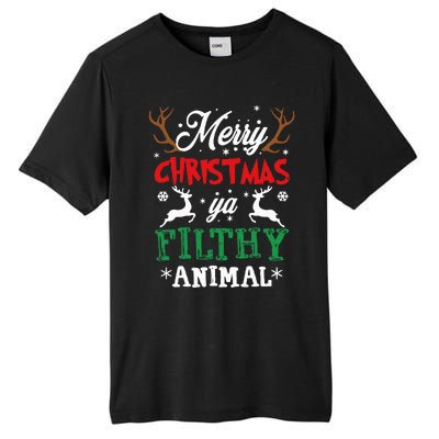 Merry Christmas Animal Filthy Ya Xmas Pajama Tall Fusion ChromaSoft Performance T-Shirt