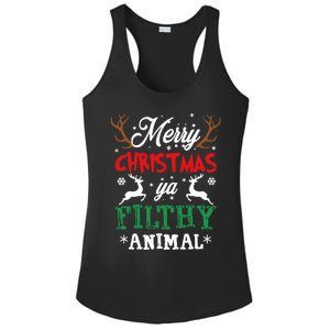 Merry Christmas Animal Filthy Ya Xmas Pajama Ladies PosiCharge Competitor Racerback Tank