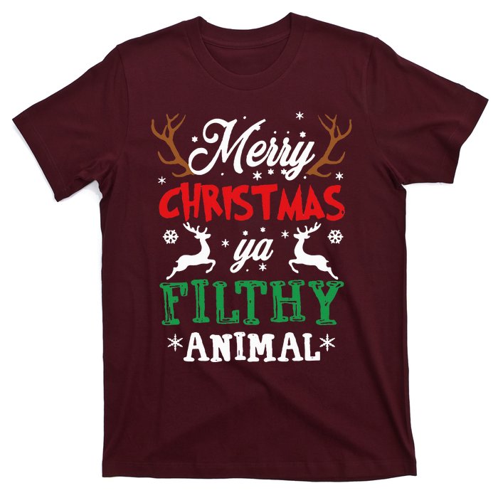 Merry Christmas Animal Filthy Ya Xmas Pajama T-Shirt