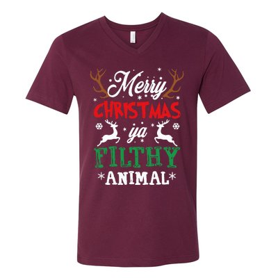 Merry Christmas Animal Filthy Ya Xmas Pajama V-Neck T-Shirt