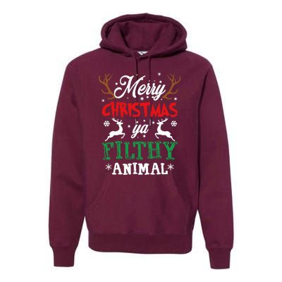 Merry Christmas Animal Filthy Ya Xmas Pajama Premium Hoodie