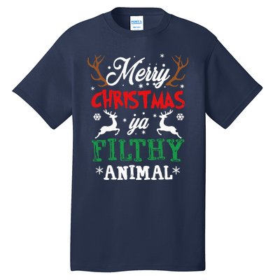 Merry Christmas Animal Filthy Ya Xmas Pajama Tall T-Shirt