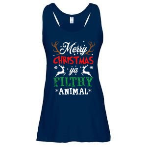 Merry Christmas Animal Filthy Ya Xmas Pajama Ladies Essential Flowy Tank