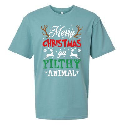 Merry Christmas Animal Filthy Ya Xmas Pajama Sueded Cloud Jersey T-Shirt