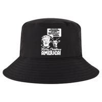 Merry Christmas America Trump Reindeer Cool Comfort Performance Bucket Hat
