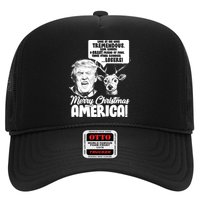 Merry Christmas America Trump Reindeer Trucker Hat
