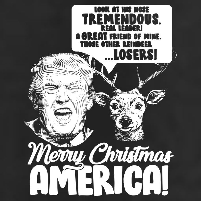 Merry Christmas America Trump Reindeer Trucker Hat