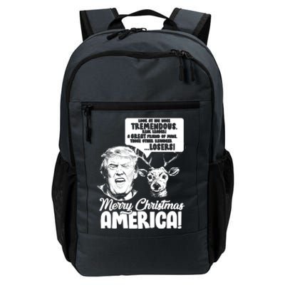 Merry Christmas America Trump Reindeer Daily Commute Backpack