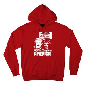 Merry Christmas America Trump Reindeer Hoodie