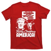 Merry Christmas America Trump Reindeer T-Shirt