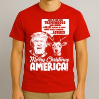 Merry Christmas America Trump Reindeer T-Shirt