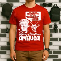 Merry Christmas America Trump Reindeer T-Shirt