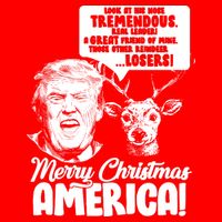 Merry Christmas America Trump Reindeer T-Shirt