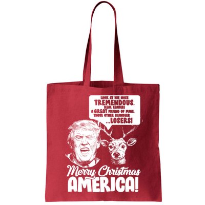 Merry Christmas America Trump Reindeer Bag