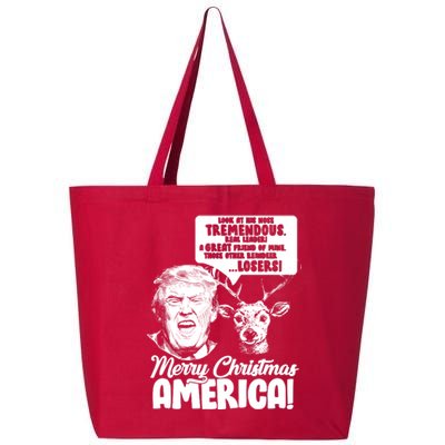 Merry Christmas America Trump Reindeer 25L Jumbo Tote