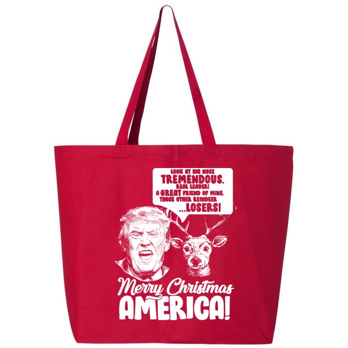 Merry Christmas America Trump Reindeer 25L Jumbo Tote