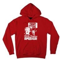 Merry Christmas America Trump Reindeer Tall Hoodie