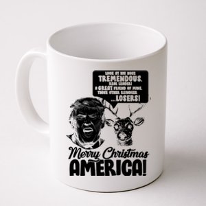 Merry Christmas America Trump Reindeer Coffee Mug