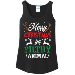 Merry Christmas Animal Filthy Ya Xmas Pajama Ladies Essential Tank