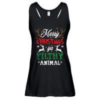 Merry Christmas Animal Filthy Ya Xmas Pajama Ladies Essential Flowy Tank