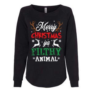 Merry Christmas Animal Filthy Ya Xmas Pajama Womens California Wash Sweatshirt