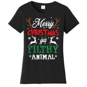 Merry Christmas Animal Filthy Ya Xmas Pajama Women's T-Shirt