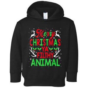 Merry Christmas Animal Filthy Ya  Wo Kid Toddler Hoodie