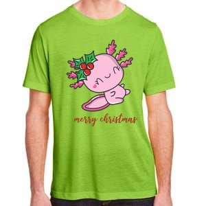 Merry Christmas Axolotl Cute Holiday Adult ChromaSoft Performance T-Shirt