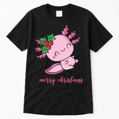 Merry Christmas Axolotl Cute Holiday Tall T-Shirt