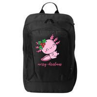 Merry Christmas Axolotl Cute Holiday City Backpack
