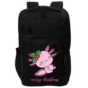 Merry Christmas Axolotl Cute Holiday Impact Tech Backpack