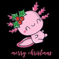 Merry Christmas Axolotl Cute Holiday Impact Tech Backpack