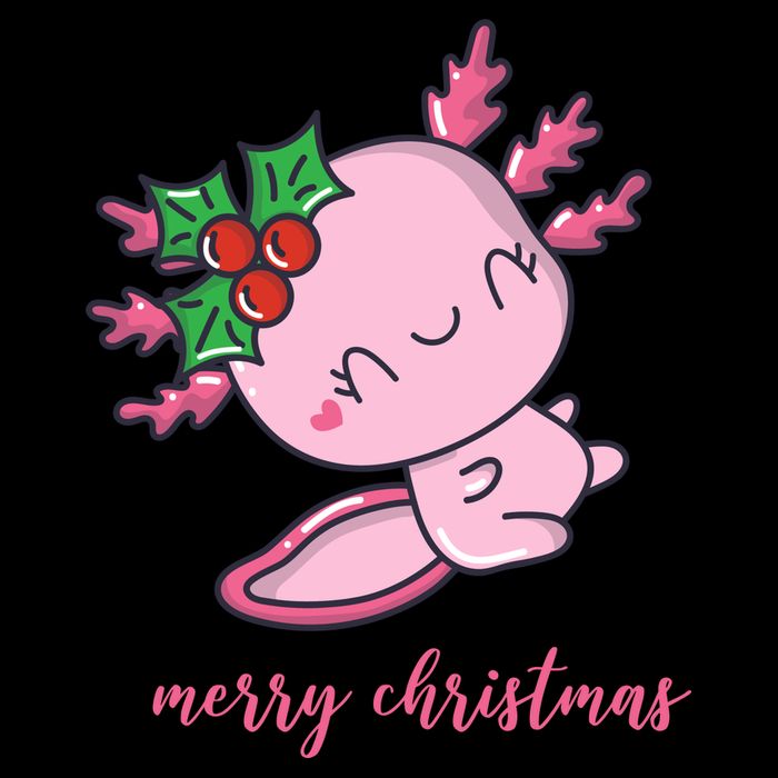 Merry Christmas Axolotl Cute Holiday Impact Tech Backpack