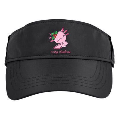 Merry Christmas Axolotl Cute Holiday Adult Drive Performance Visor