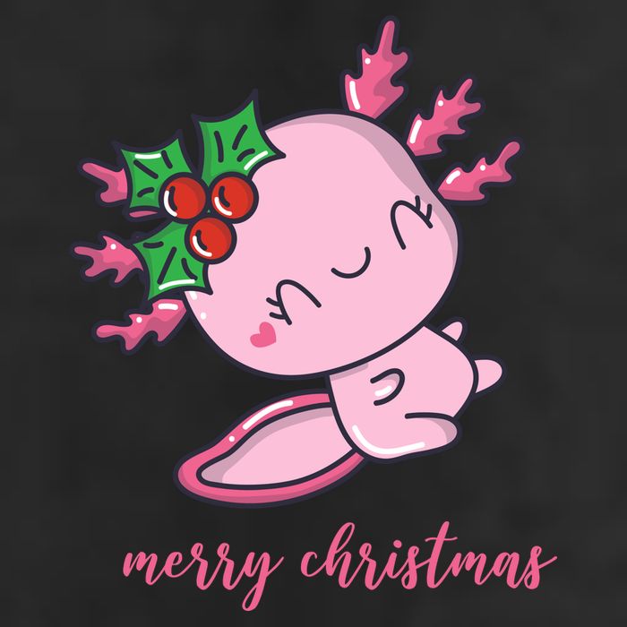 Merry Christmas Axolotl Cute Holiday Adult Drive Performance Visor