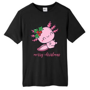 Merry Christmas Axolotl Cute Holiday Tall Fusion ChromaSoft Performance T-Shirt