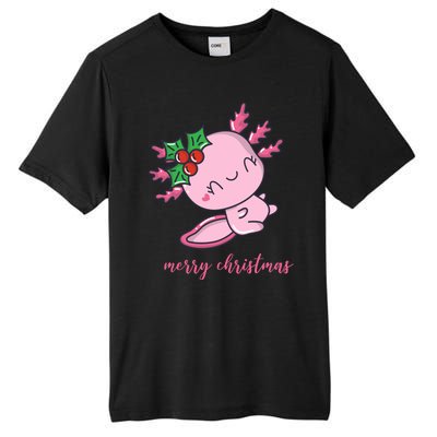 Merry Christmas Axolotl Cute Holiday Tall Fusion ChromaSoft Performance T-Shirt