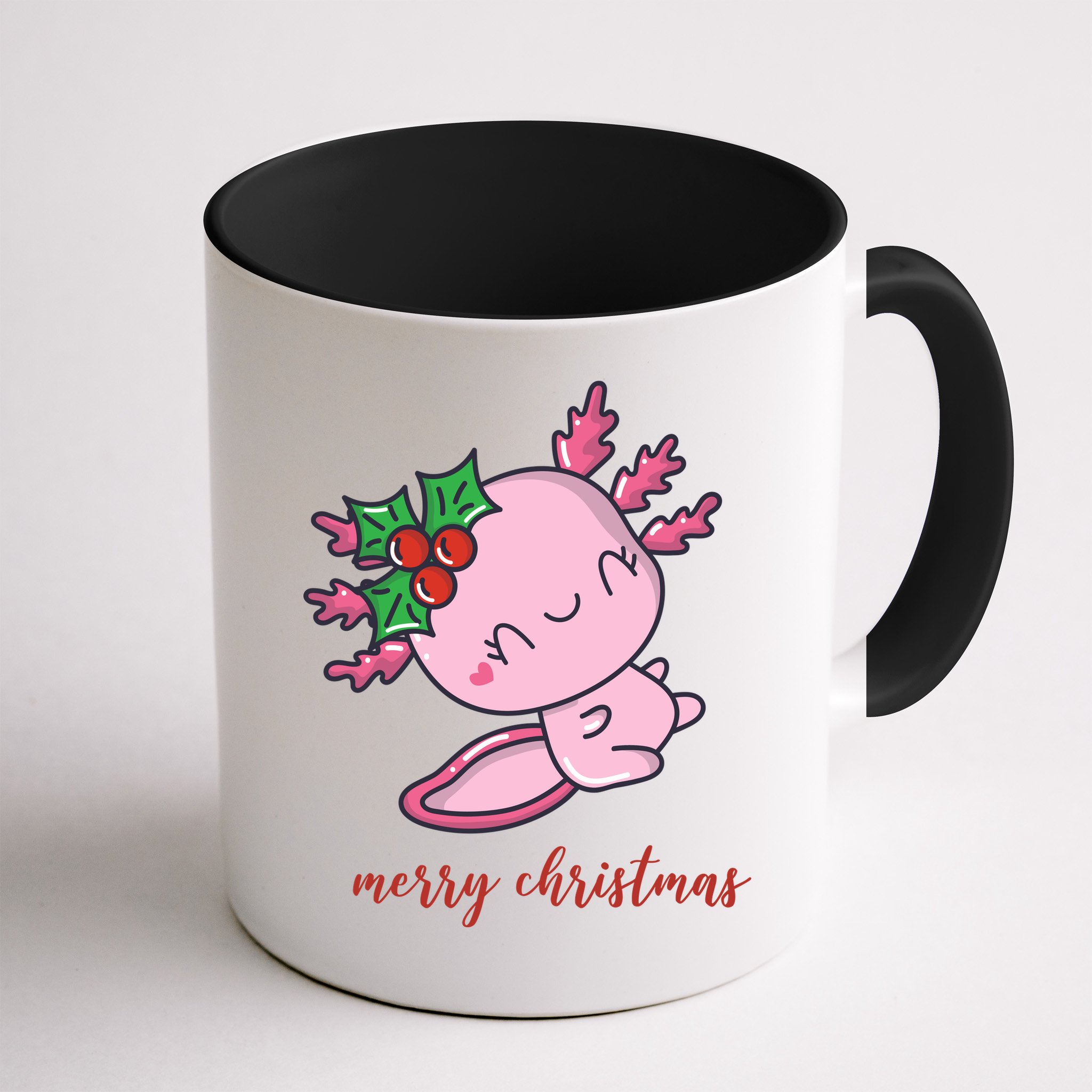 Merry Christmas Axolotl Cute Holiday Mug
