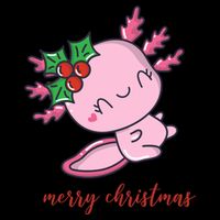 Merry Christmas Axolotl Cute Holiday Mug