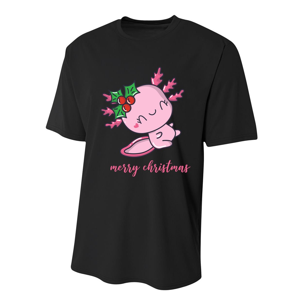 Merry Christmas Axolotl Cute Holiday Youth Performance Sprint T-Shirt