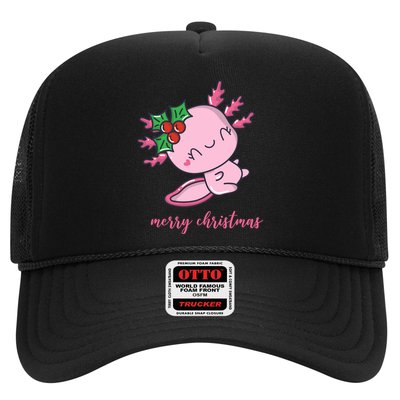 Merry Christmas Axolotl Cute Holiday Trucker Hat