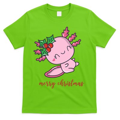 Merry Christmas Axolotl Cute Holiday T-Shirt