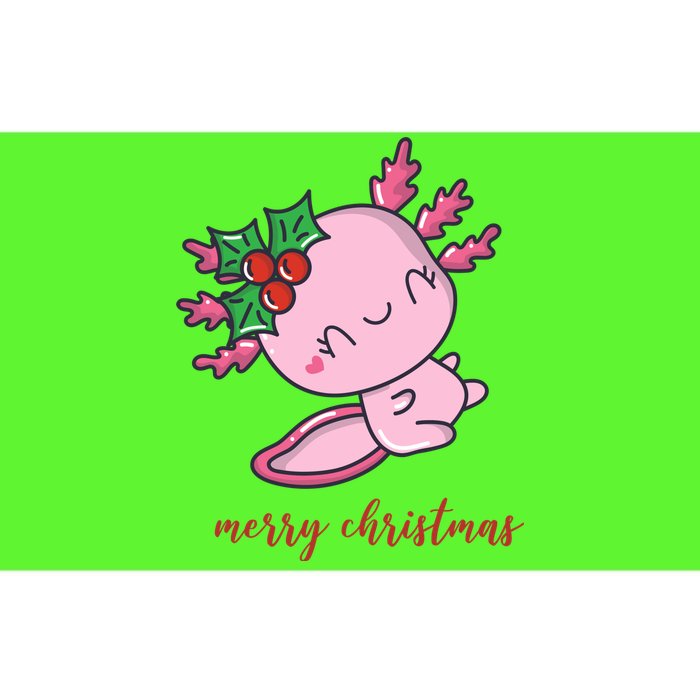 Merry Christmas Axolotl Cute Holiday Bumper Sticker