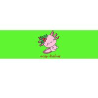 Merry Christmas Axolotl Cute Holiday Bumper Sticker