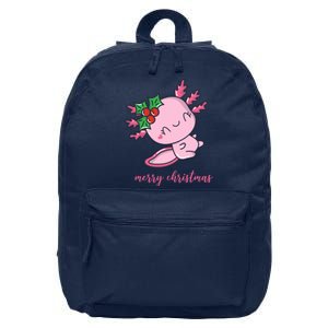 Merry Christmas Axolotl Cute Holiday 16 in Basic Backpack