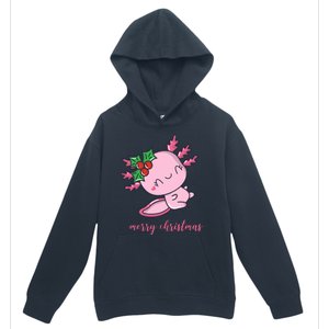 Merry Christmas Axolotl Cute Holiday Urban Pullover Hoodie