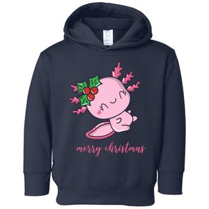 Merry Christmas Axolotl Cute Holiday Toddler Hoodie